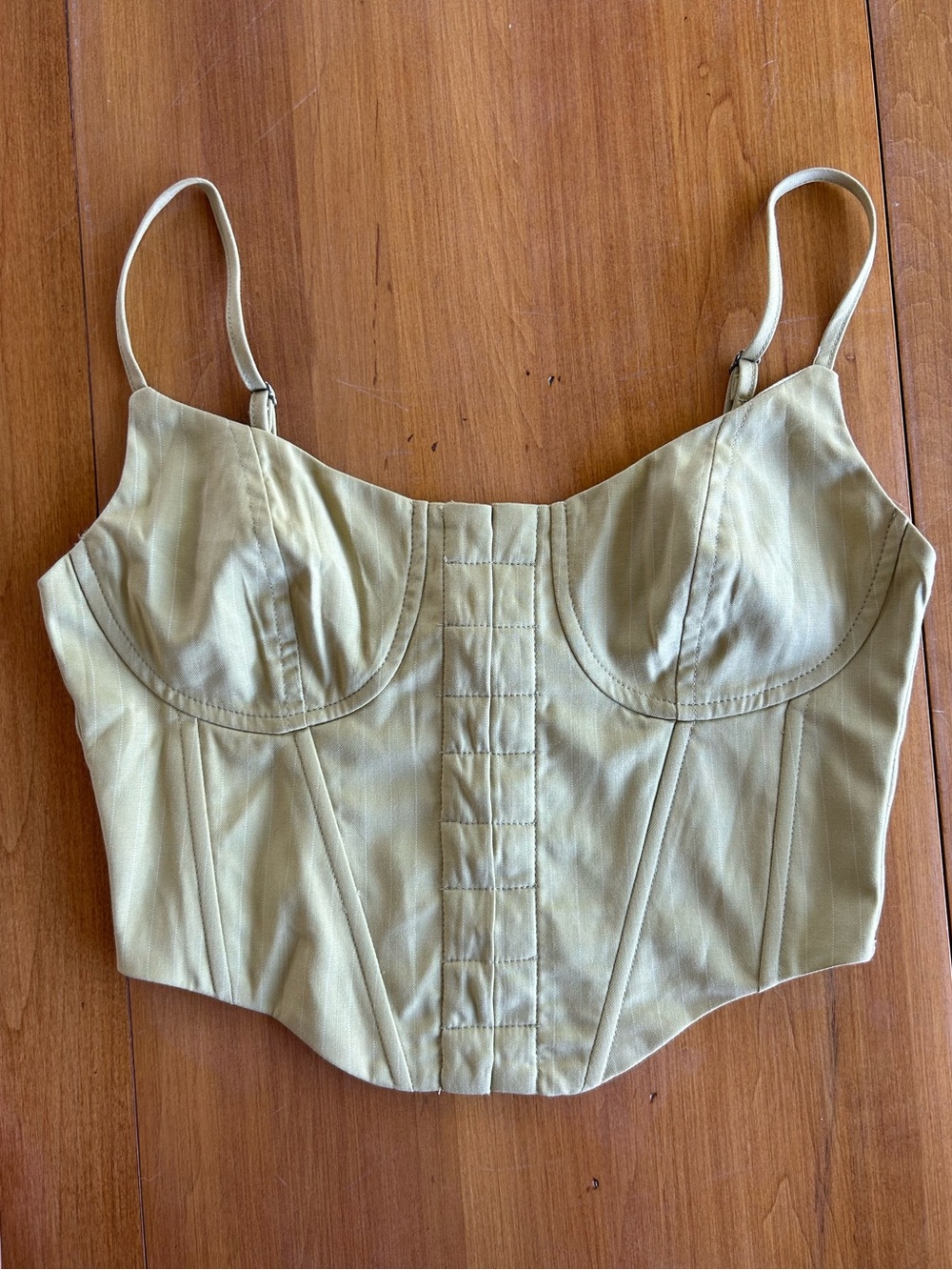 PacSun Kendall & Kylie Olive Green Bustier Top